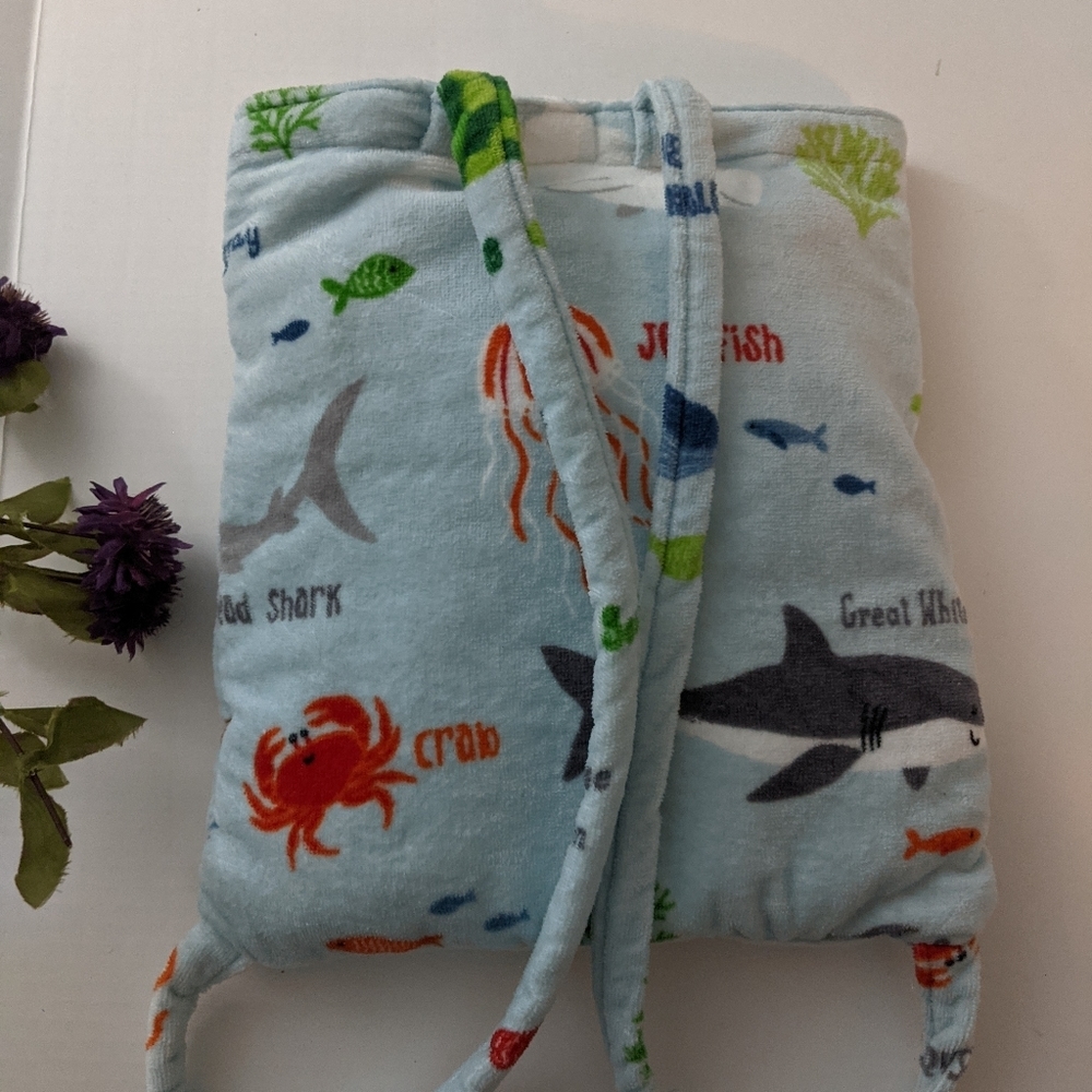 Kids Backpack and Beach Towel Set. Sealife Print NWOT